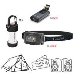 Festival Bundle - ML4 Lantern + HF4R Core Head Torch + K6R 4GB Keyring Torch