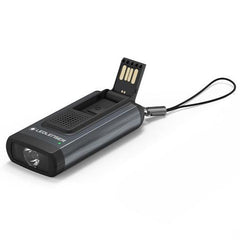 K6R Safety Rechargeable Keyring Torch, Grey