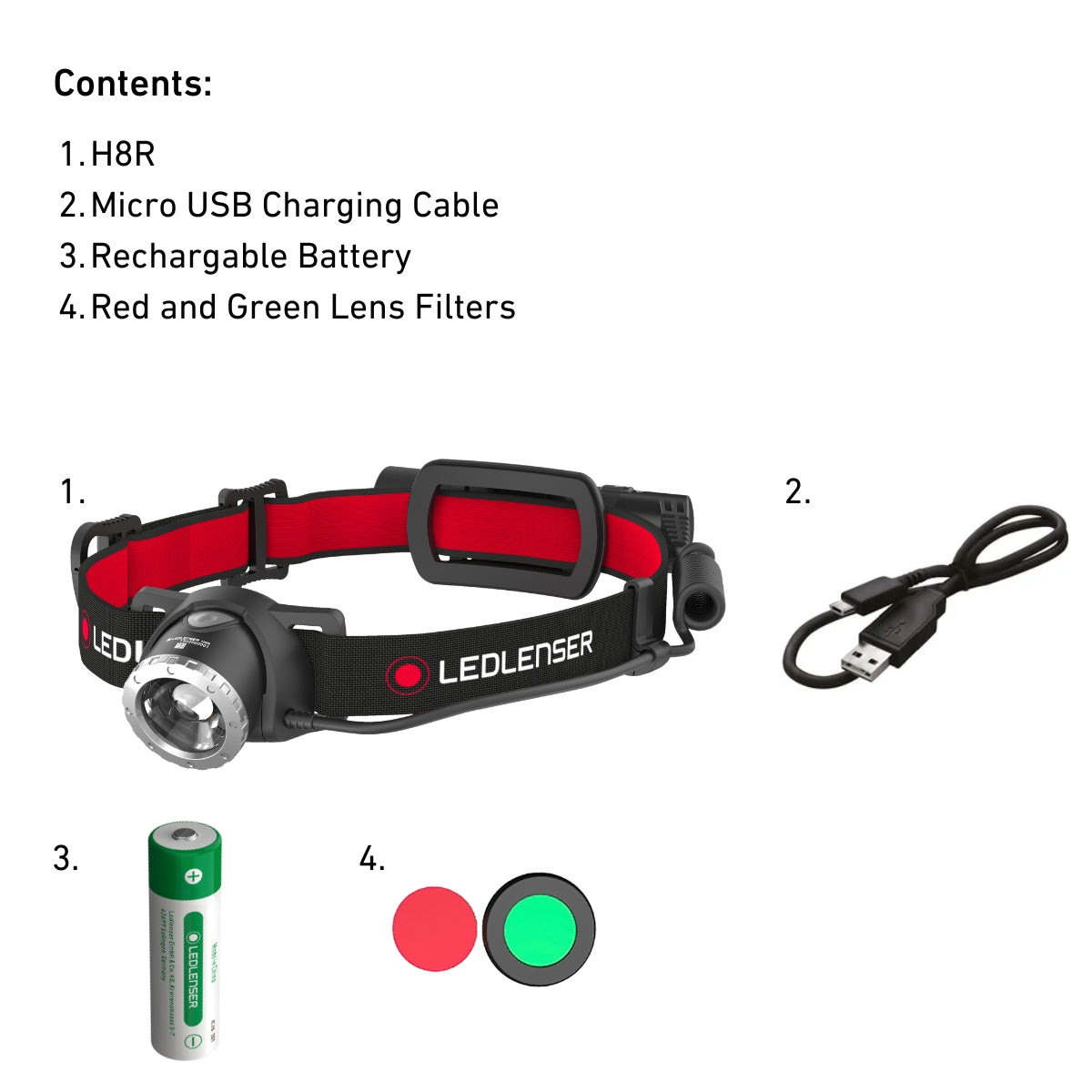 H8R Rechargeable Head Torch