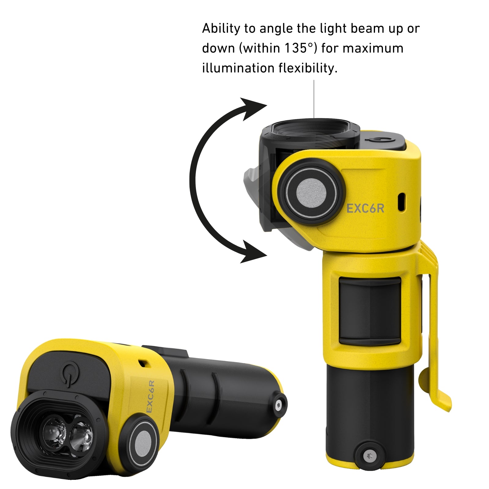 ATEX EXC6R Right Angle Rechargeable Torch Zone 0/21