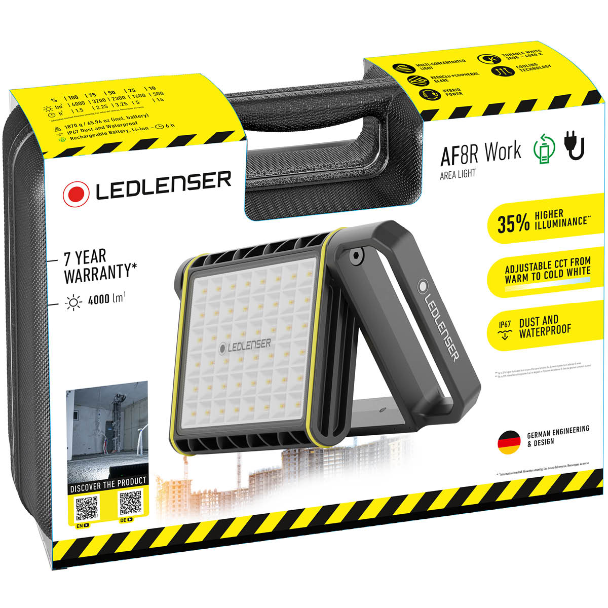 AF8R WORK Rechargeable Area Flood Light, 4000 Lumens