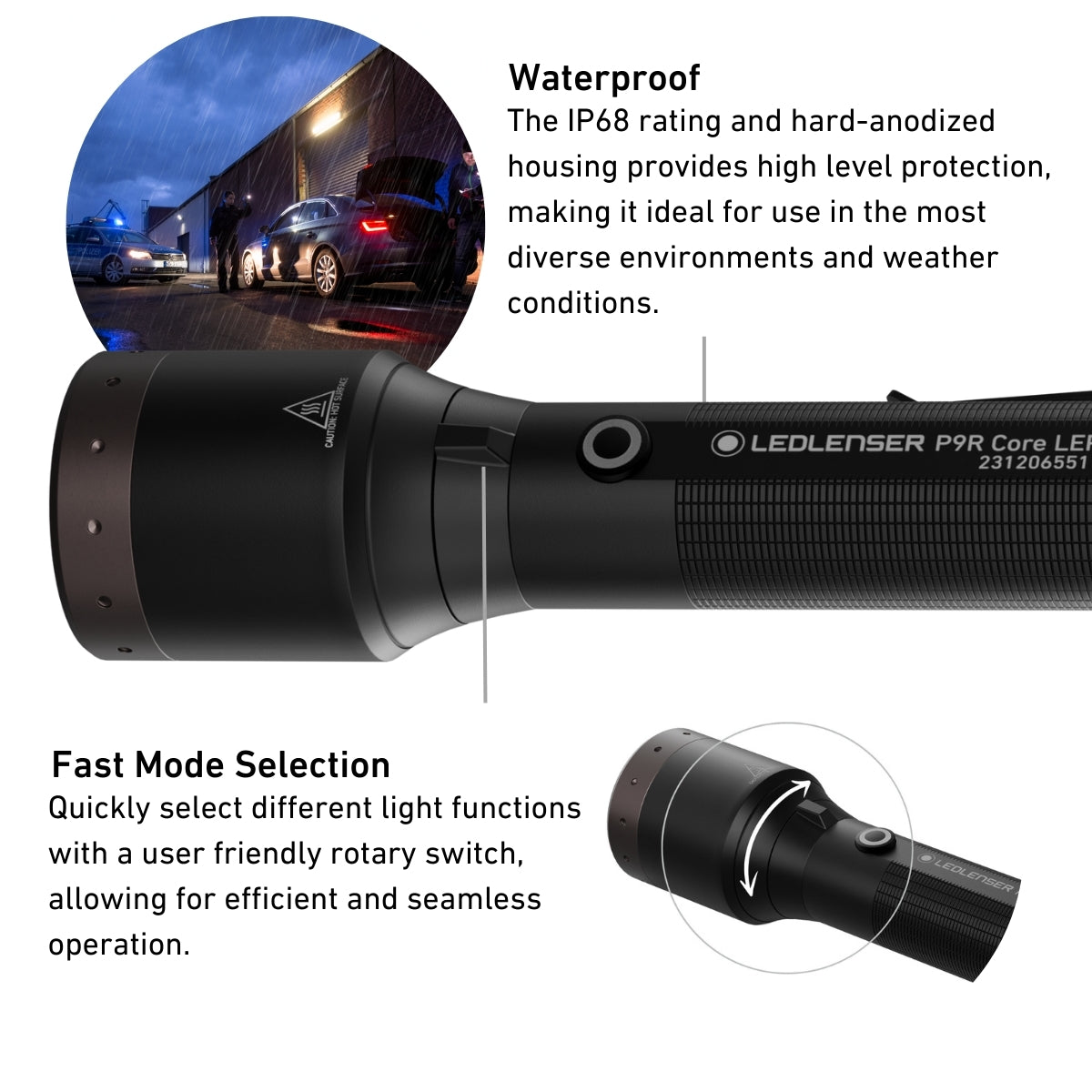 P9R Core LEP Rechargeable Torch