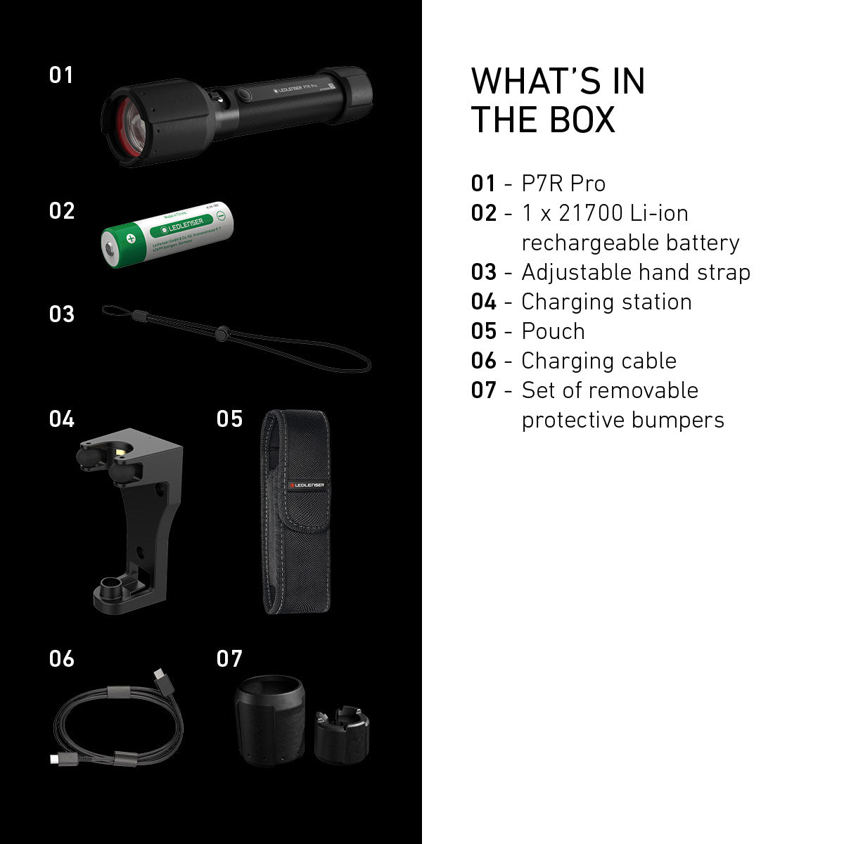 P7R Pro Rechargeable Torch, 2000 Lumens
