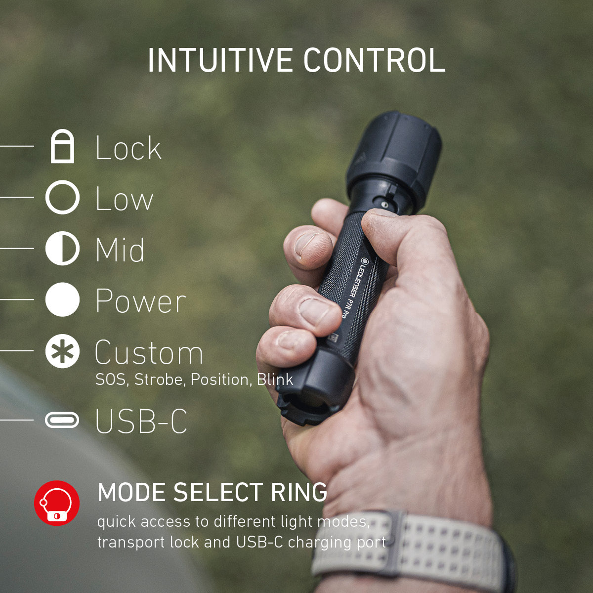 P7R Pro Rechargeable Torch, 2000 Lumens