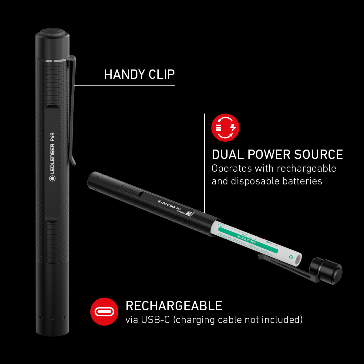P4R Rechargeable Inspection Torch, 300 Lumens