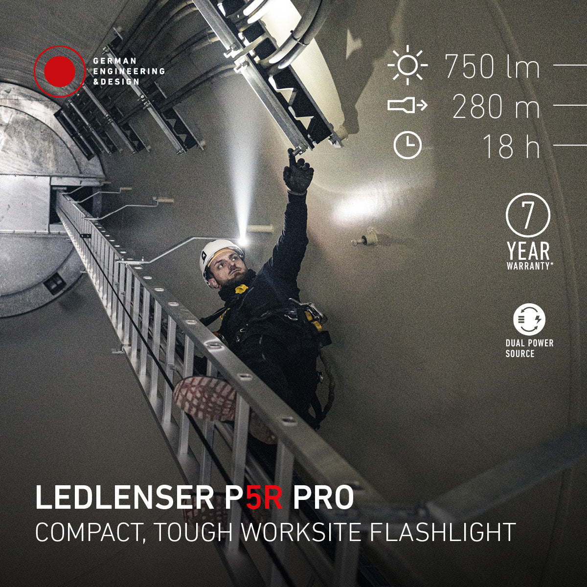 P5R Pro Rechargeable Torch, 750 Lumens