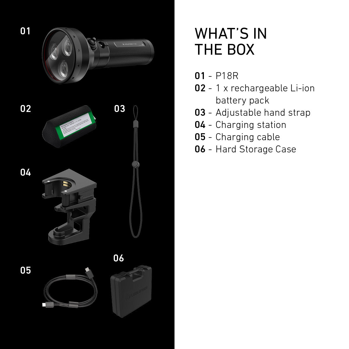 P18R Rechargeable Torch, 6500 Lumens