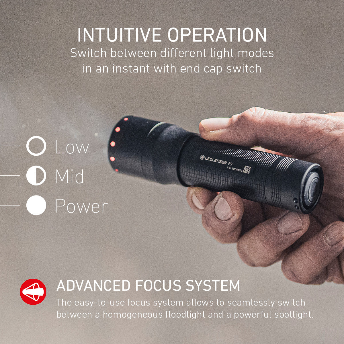 P7 Battery Operated Torch, 650 Lumens