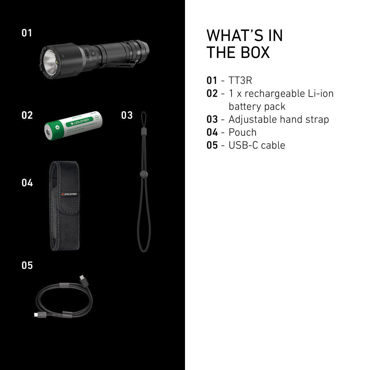 TT3R Tactical Rechargeable Torch 2025, 1900 Lumens
