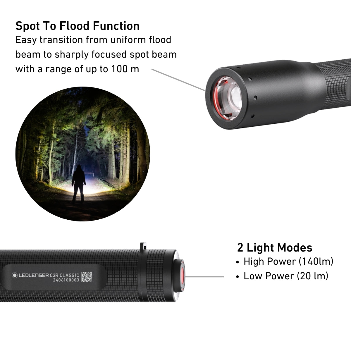 C3R Classic Rechargeable Torch