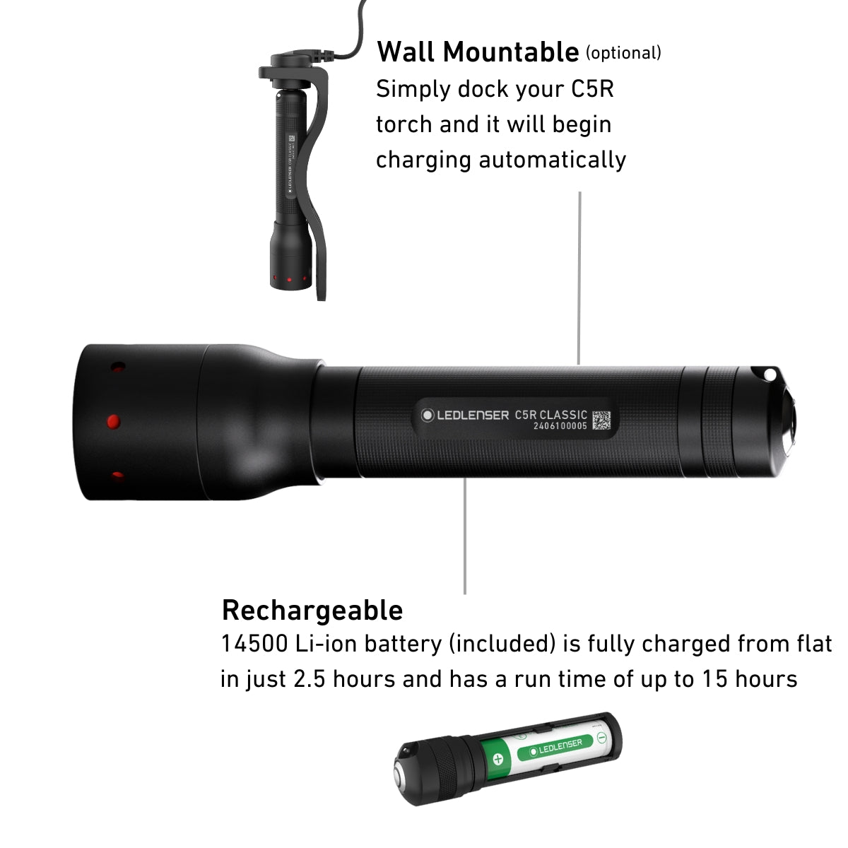 C5R Classic Rechargeable Torch