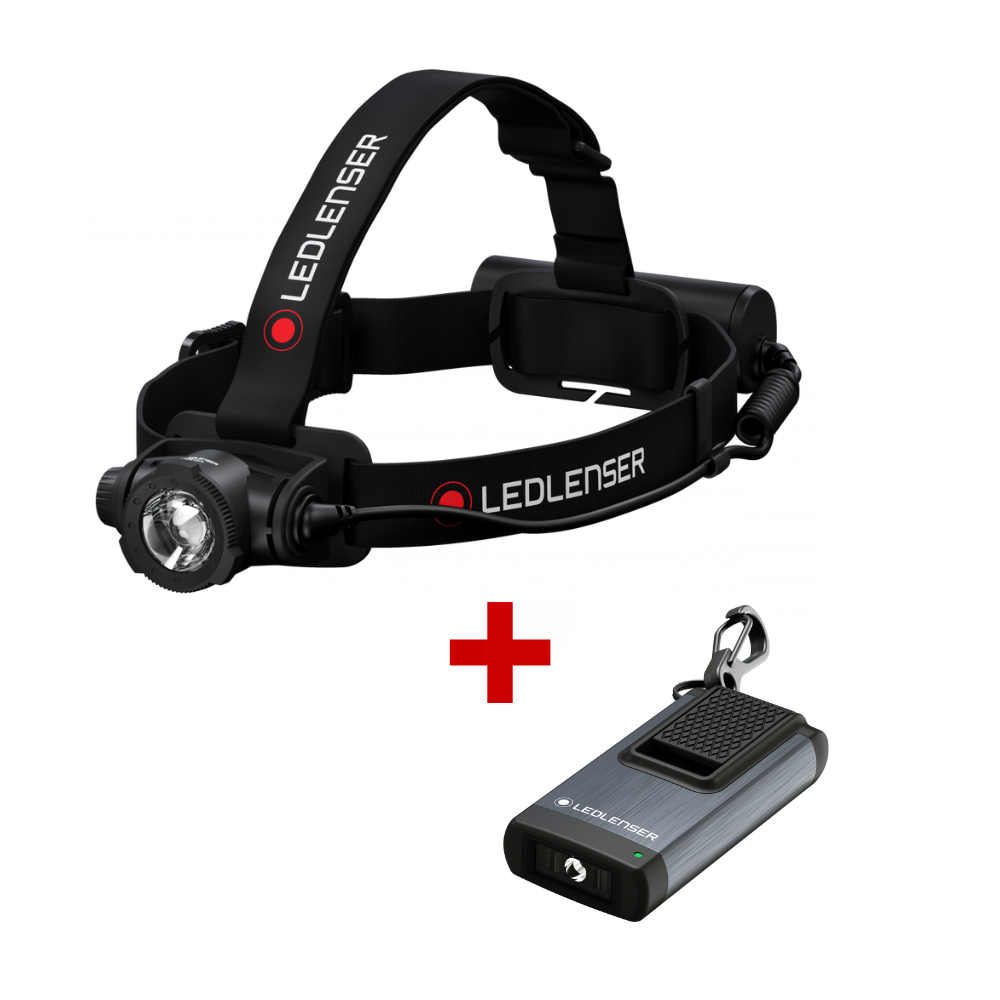 H7R Core Rechargeable Head Torch and K4R Keyring Torch Bundle