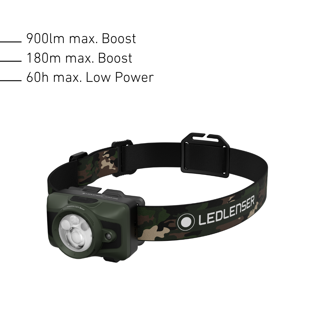 HF6R CAMO RGB Rechargeable Head Torch 2026, 900 Lumens