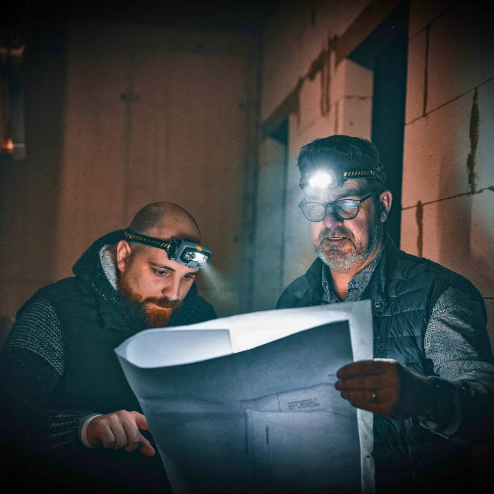 HF8R WORK Rechargeable Head Torch, 1600 Lumens