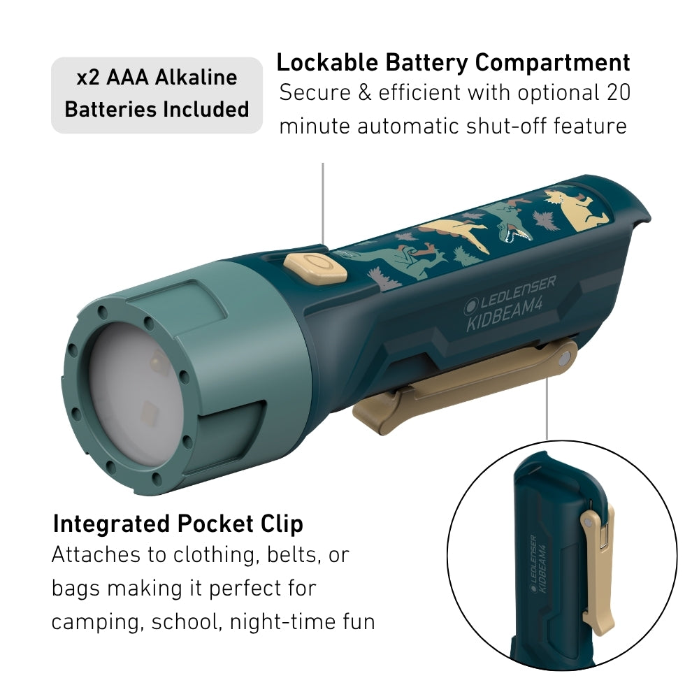 KidBEAM4 Green Dinos Children's Torch