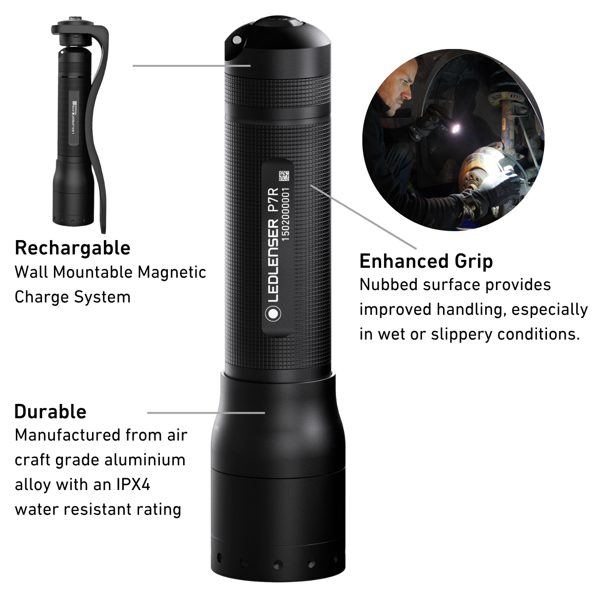 Ledlenser P7R Torch, 2017 Gen 1, 1000 Lumens
