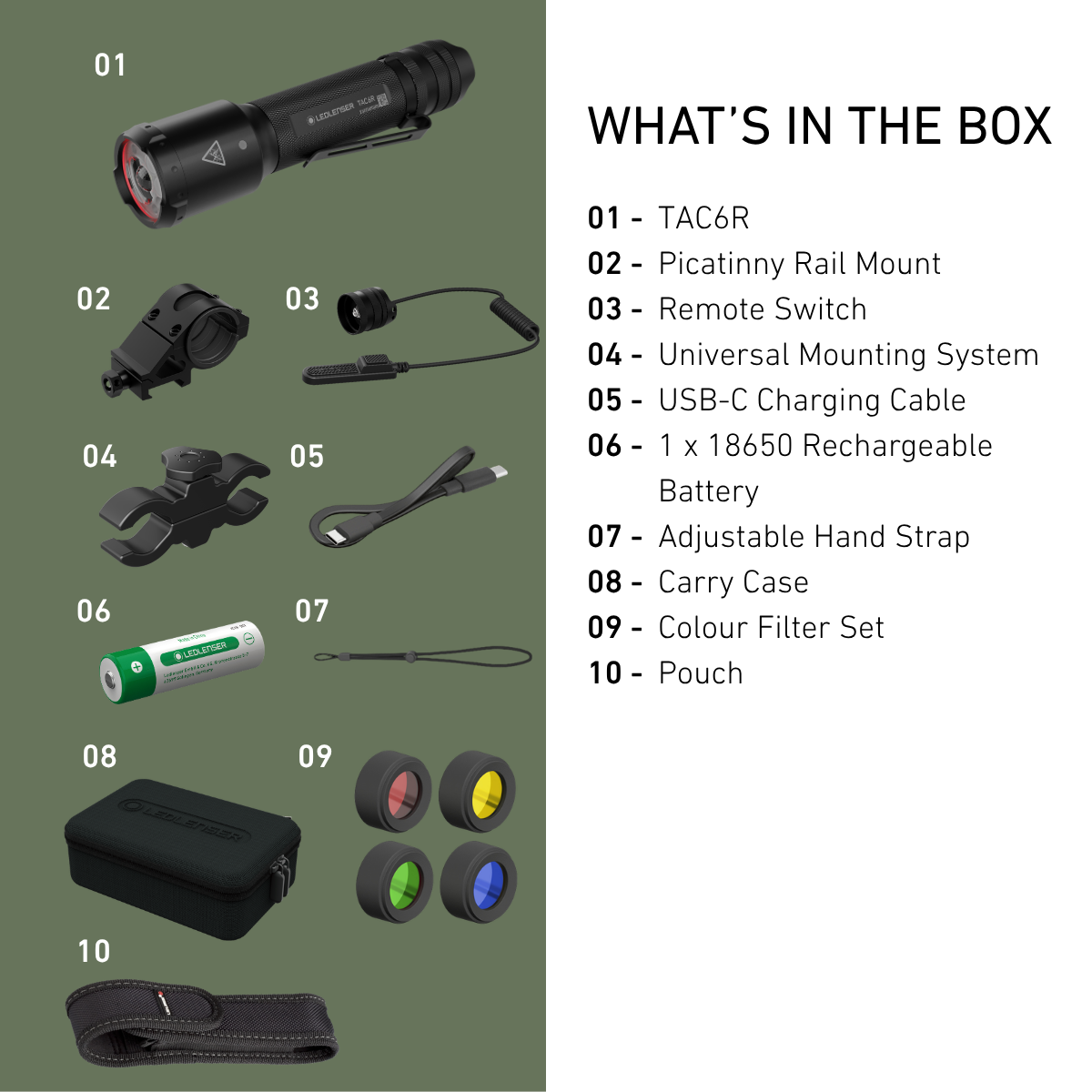 TAC6R Tactical Outdoor Set 2026, 2000 Lumens