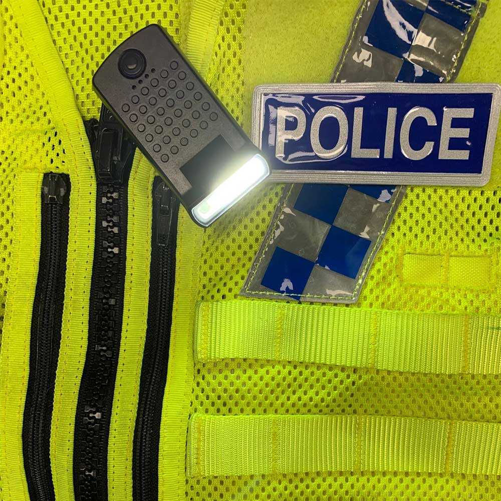 W1R Police Blue Flash Rechargeable Clip Light