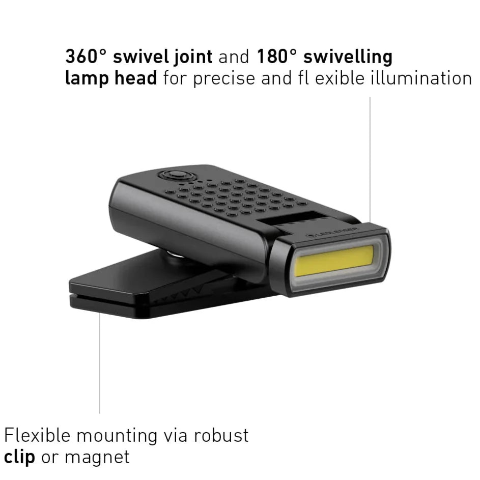 W1R Police Blue Flash Rechargeable Clip Light