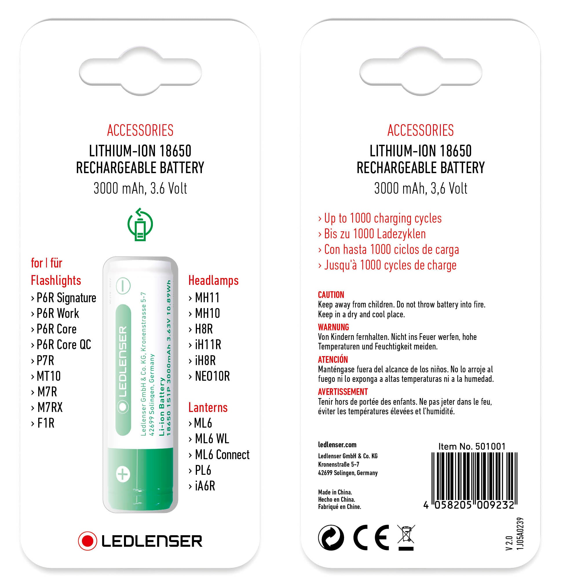 18650 Battery Li-ion Rechargeable 3000mAh
