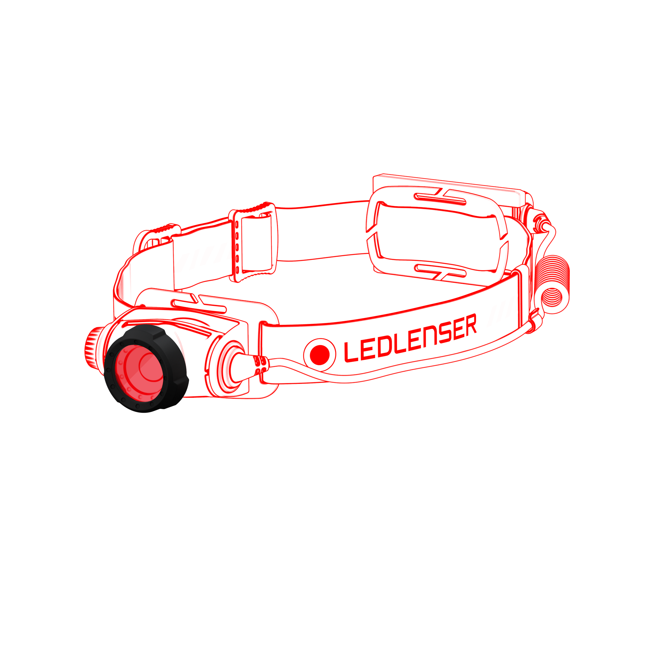 Head Torch Colour Filter Caps 32mm, Set of 4