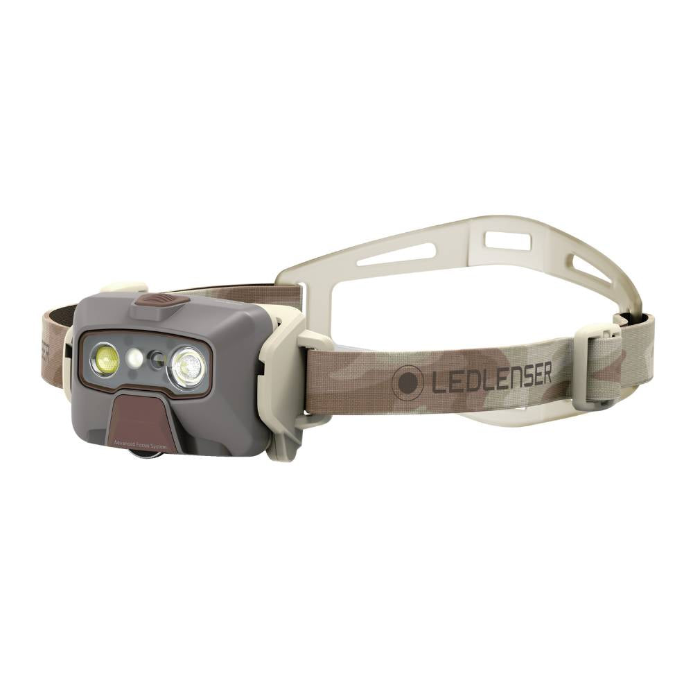 Camo Ledlenser HF6R Signature headtorch on a white background