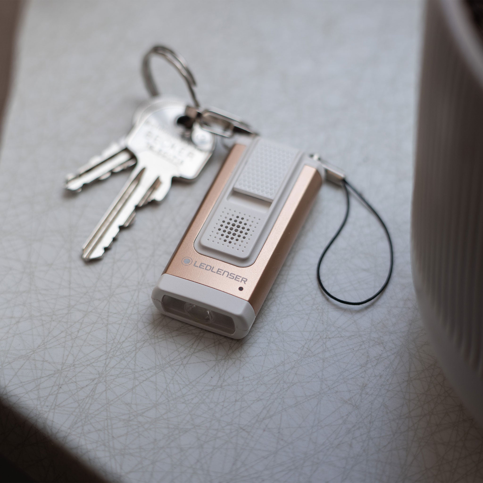 K6R Safety Rechargeable Keyring Torch, Rose Gold
