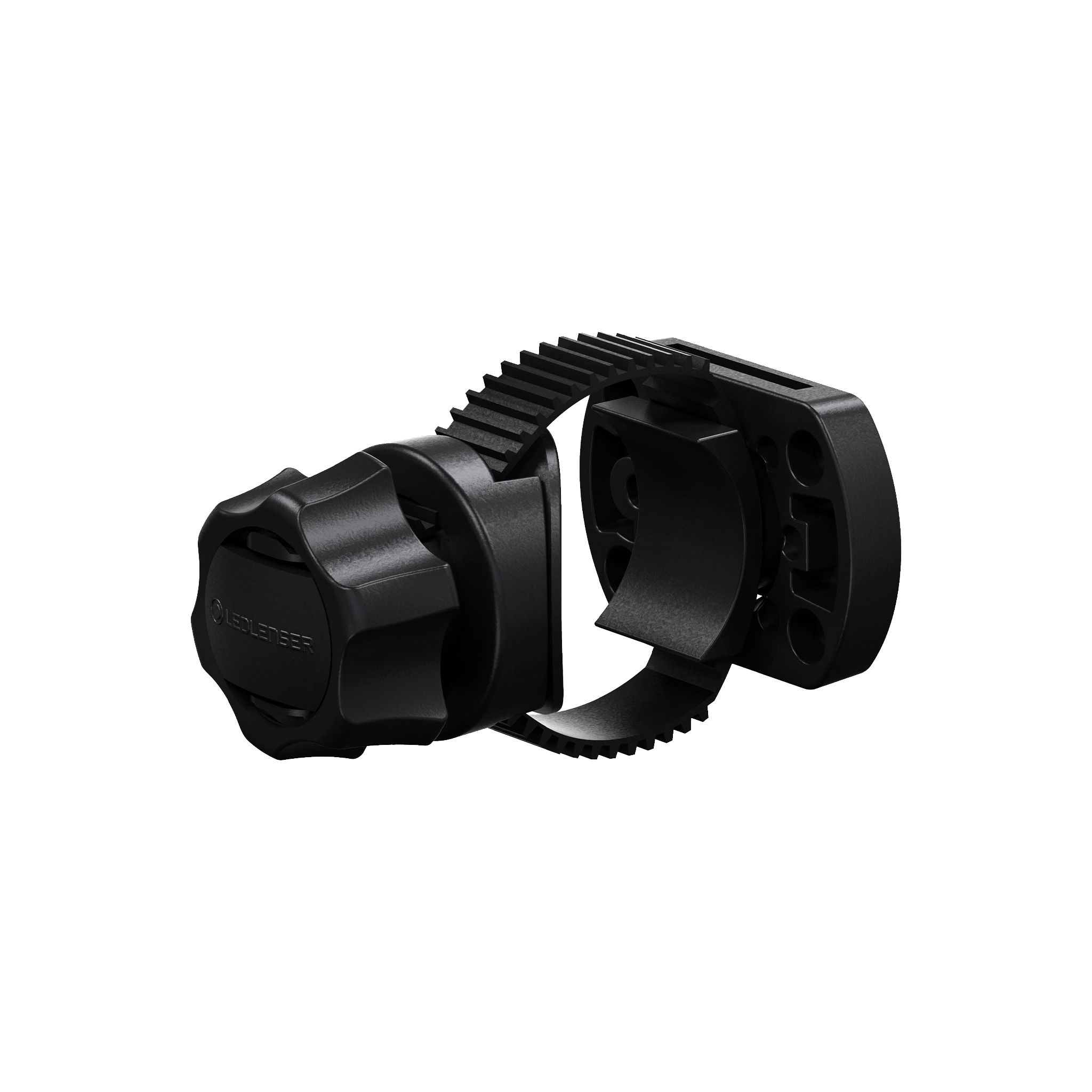 Close up of mounting bracket on a transparent background